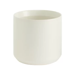 6.75”H X 7” WHITE KENDALL POT COLLECTION (AD)