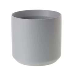 6.75"H X 7.5" GREY KENDALL POT COLLECTION (AD)