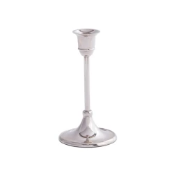 6"h X 3.25" SILVER ANTIQUE CANDLE HOLDER