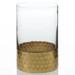 6”H X 4” GLASS WITH GOLD BOTTOM ELSA VASE
