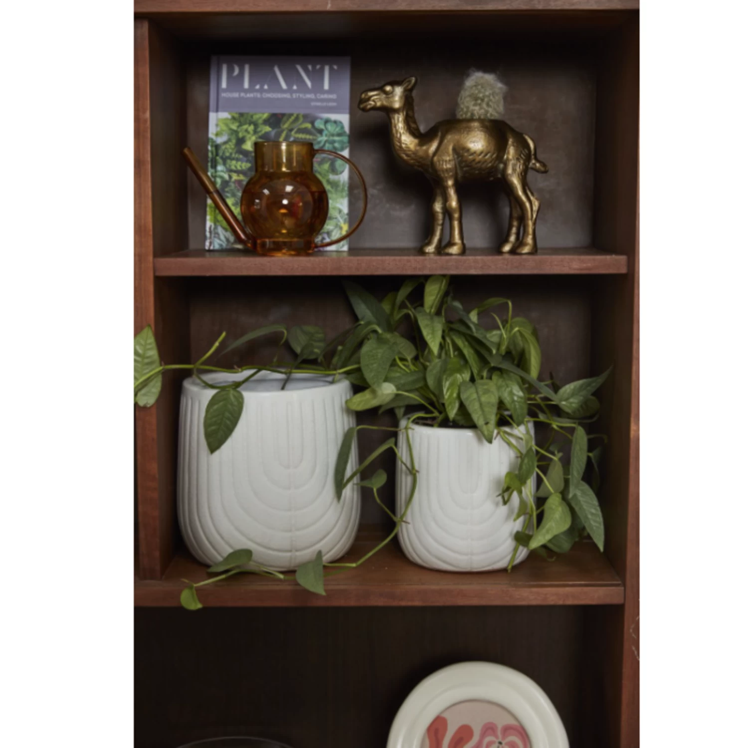 7.25”H X 8” SHINY WHITE CERAMIC CORONADO POT 2 7.25”H X 8” SHINY WHITE CERAMIC CORONADO POT - Image 2