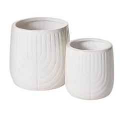 7.25”H X 8” SHINY WHITE CERAMIC CORONADO POT 7 7.25”H X 8” SHINY WHITE CERAMIC CORONADO POT -Home Decor Store accent decor 725h x 8 shiny white ceramic coronado 3