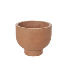 7.25”H X 9” BURNT ORANGE NEWPORT COMPOTE TERRACOTTA