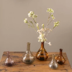 7.5" X 4.5" AMBER GLASS JULIANA BUDVASE -Home Decor Store accent decor 75 x 45 amber glass juliana budvase 2