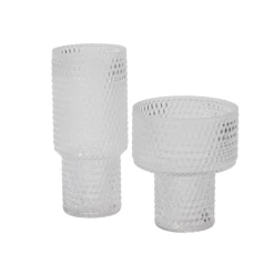 7.5”H X 6.5” CLEAR GLASS CORINTHIA VASE -Home Decor Store accent decor 75h x 65 clear glass corinthia vase 3