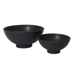 7.75”H X 16” BLACK CERAMIC COMPOTE FORTIS BOWL -Home Decor Store accent decor 775h x 16 black ceramic compote forti 2