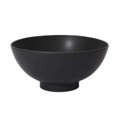 7.75”H X 16” BLACK CERAMIC COMPOTE FORTIS BOWL