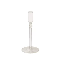 Best Seller 9 7.75βH X 3.5β CLEAR LUCASTA GLASS CANDLEHOLDER
