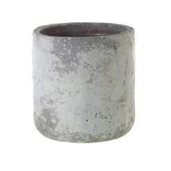 7.75”H X 7.5” GREY RHODES POT (AD)