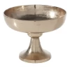 7"h X 9.5" GOLD METAL VIENNA COMPOTE
