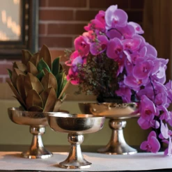 7"h X 9.5" GOLD METAL VIENNA COMPOTE -Home Decor Store accent decor 7h x 95 gold metal vienna compote 4