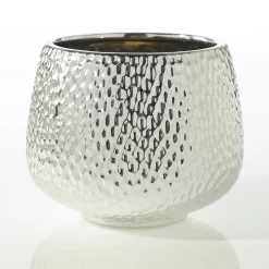 8'' X 6’' SILVER Supernova Pot And Vase (AD)