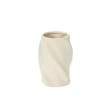 8”H X 5.75” WHITE CERAMIC FLORIAN VASE