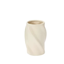 8βH X 5.75β WHITE CERAMIC FLORIAN VASE