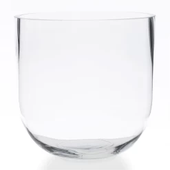 9.5"x9.5" CLEAR FAT BOWL VASE (AD)