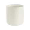 9”H X 8.5” WHITE KENDALL POT COLLECTION (AD)