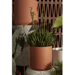 9”H X 8.75” TERRACOTTA CERAMIC KENDALL VASSE/POT -Home Decor Store accent decor 9h x 875 terracotta ceramic kendall v 2