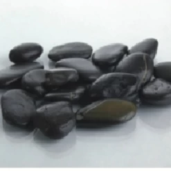 BLACK River Rocks PEBBLES (10lbs/bag)0.8-1CM, BLACK, 10 LBS/BAG