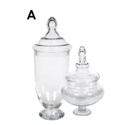 Clear Apothecary Jars H-14""