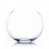 Clear Large Moon Vase H-13" X D-16"