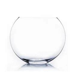 Clear Large Moon Vase H-13" X D-16"