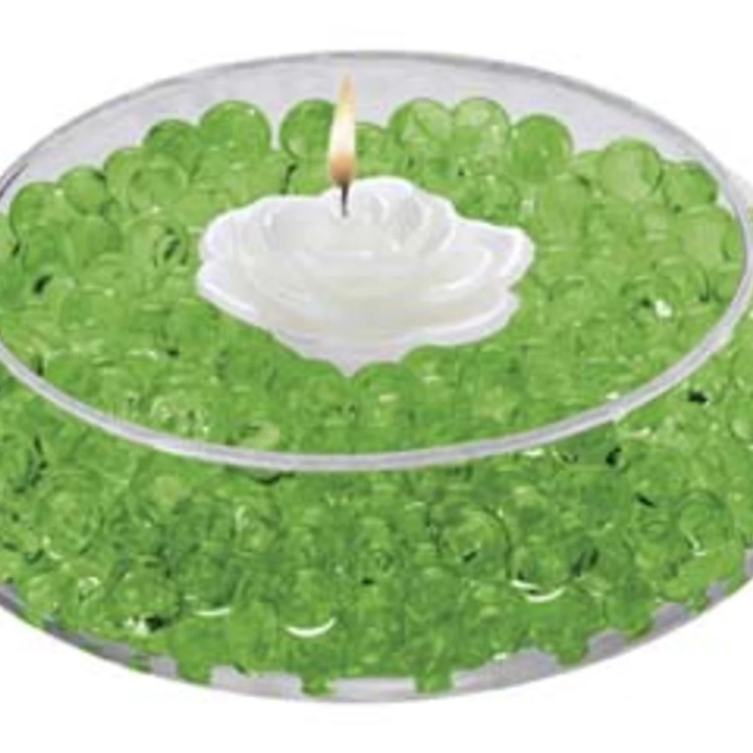 Deco Beads - 8oz Jar, Green 1 Deco Beads - 8oz Jar, Green