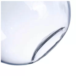 H:13.5"" D:13.5" GLASS SIDE ANGLE POD VASE -Home Decor Store h135 d135 glass side angle pod vase 2