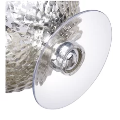 H:6.5" D:10 MERCURY SILVER GLASS LOW PEDESTAL COMPOTE -Home Decor Store h65 d10 mercury silver glass low pedestal compote 3