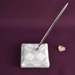 HAND WOVEN PEN SET W/RHINESTONE