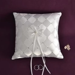 HAND WOVEN RING PILLOW W/RHINESTONE, Reg. 23.99