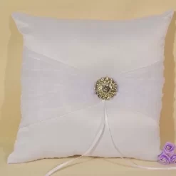 IVORY RHINESTONE CHARM RING PILLOW