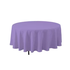LAVENDER ROUND POLYESTER TABLE COVER 108''
