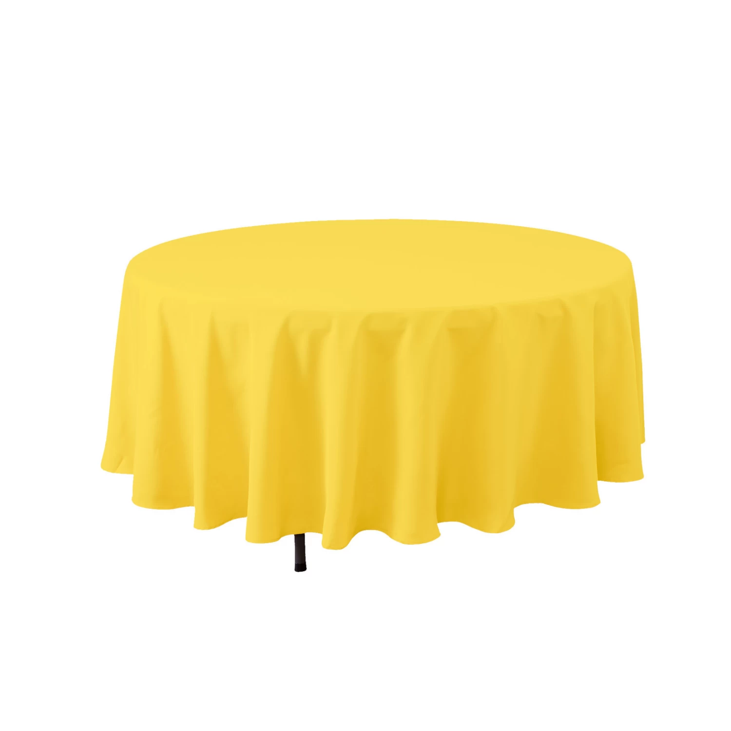 YELLOW POLYESTER TABLECOVER 90'' 1 YELLOW POLYESTER TABLECOVER 90''